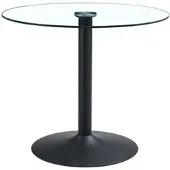 STILVORA Bartisch mit Glasplatte Ø85 cm und 76 cm Höhe, Stehtisch im minimalistischen Design mit leichter Luxusoptik, Kaffeetisch für Esszimmer und Wohnbereich