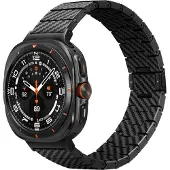 Pitaka SAW2402, Band, Smartwatch, Schwarz, Samsung, Galaxy Watch Ultra, Karbonfaser