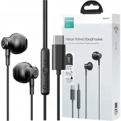 JOYROOM Kabelgebundene Usb-C Typ-C Metall In-Ear Kopfhörer Schwarz