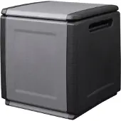 vidaXL Garten-Aufbewahrungsbox 54x53x57 cm 130 L Dunkelgrau Schwarz