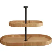 Asa selection Etagere Wood 2-Tiered Oval Nude Nude 25 cm