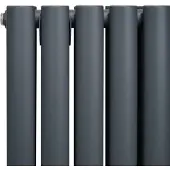 MonsterShop Oval Röhrenheizkörper - 600mm x 1020mm - Anthrazitgrau