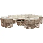 vidaXL Gartensofa-set 13 pcs Poly-Rattan