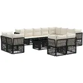 vidaXL Gartensofa-set 13 pcs Poly-Rattan