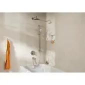 Hansgrohe Ablauf- und Überlaufgarnitur Fertigset, Exafill, Chrom Weiß Hochglanz, 1 Stk.