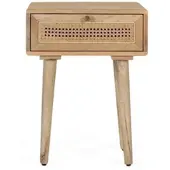 GINER Y COLOMER Nachttisch mit Schublade und Rattanfront | Gr.: onesize