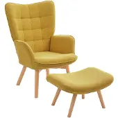 Xdovet Einzelsessel mit Hocker, Relaxsessel, Armlehnstuhl ,für Wohnzimmer