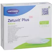 Zetuvit Plus Silicone Steril 12,5x12,5 Cm 10 St
