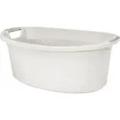 BranQ Kosz na pranie Miska owalna COTTON 40L 1440 biel antyczna