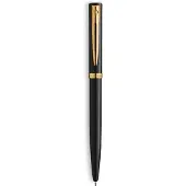 Waterman Kugelschreiber IMPRESSION schwarzer Lack GT M Blau Geschenkbox