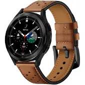 Tech-Protect Samsung Galaxy 4 Smart Watch Lederarmband, Braun, 40/42/44/46m