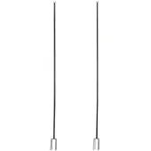 MARELIDA Lichterkettenhalterung - Lichterkettenmast mit Erdspieß - Gartenstab - H: 2,8m - für Außen - 2er Set