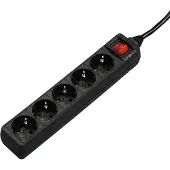 Hama 00137267, 1,4 m, Drinnen, Schwarz, 5 AC-Ausgänge, Schwarz, 1 Stück(e)