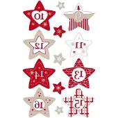 Markenlos Adventskalenderzahlen 24 Sterne