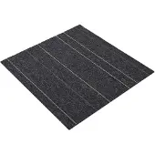 vidaXL Teppichfliese Dunkelgrau mit Streifen 50 x 50 cm 36 pcs
