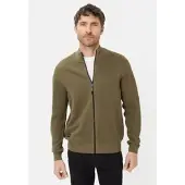 Camel active Strickjacke mit Stehkragen in Olivgrün | Gr.: M
