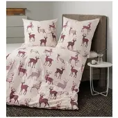 Janine Design Feinbiber-Bettwäsche-Garnitur DAVOS 65180 Farbe beige bordeauxrot Größe 200x200x2x80x80