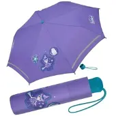 Scout Kinder-Taschenschirm mit reflektierenden Streifen Regenschirm Purple Magic | Gr.: onesize