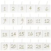 Chic Antique Adventskalender Kerzen 24 Stück in weiss | Gr.: onesize