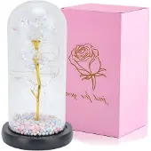 Extralink Ewige Rose unter Glas mit LED Beleuchtung Weiß