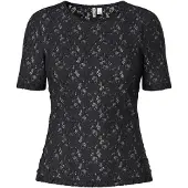 Pieces Pchazel Spitzen T-shirt | Schwarz | XL