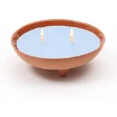 MARELIDA Duftkerze Citronella in Tonschale 2 Dochte in blau, braun | Gr.: onesize