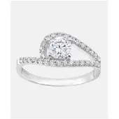 Diamant L'Eternel Verlobungsring aus 375 Weißgold mit Zirkonia | Gr.: 50