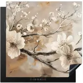 KitchenYeah Herdabdeckplatte Blüten | Gr.: 78 x 52 cm