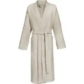 Erwin Müller Piqué Unisex-Bademantel lang Hohenfels in cappuccino | Gr.: XL