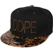 StyleBREAKER Snapback Cap in Schwarz-Dunkelbraun | Gr.: onesize