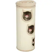 SUGIFT Kratzbaum Katze Katzenkratzfass 4-Ebenen-Katzenturm waschbarem Bett Grau