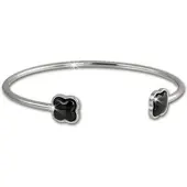 Amello Armband Edelstahl, Keramik Kleeblatt | Gr.: onesize