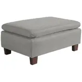 58 aufm Kessel POLSTERHOCKER Kaylil Flachgewebe hellgrau | Gr.: onesize