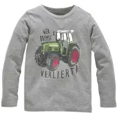 Kidsworld Langarmshirt in grau-meliert | Gr.: 128/134