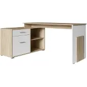 Masseno Schreibtisch GARDA 167,5x110x76 cm Bürotisch Computertisch, Sonoma Eiche