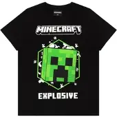 Minecraft T-Shirt im Creeper Design in blau | Gr.: 140