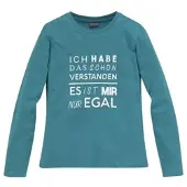 Kidsworld Langarmshirt in petrol | Gr.: 152/158