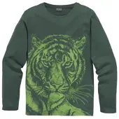 Kidsworld Langarmshirt "TIGER - Druck" Langarm, Basic-Passform, mit trendigem Druck, Rundhalsausschnitt
