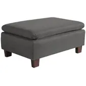 58 aufm Kessel POLSTERHOCKER Kaylil Flachgewebe anthrazit | Gr.: onesize