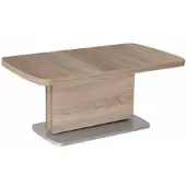 58 aufm Kessel Couchtisch höhenverstellbar ausziehbar Clovis 110x53x63 Eiche Sägerau