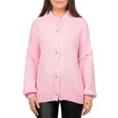 Reichstadt Damen Relaxed Fit Strickjacke Oversized-Look in Pink | Gr.: onesize