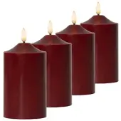 MARELIDA LED Kerzenset 4-teilig in rot | Gr.: onesize