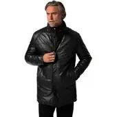 Boston Park Lederjacke in schwarz | Gr.: 60/62