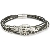 StyleBREAKER Armband in Antik-Grau | Gr.: onesize
