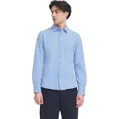 Casual Friday klassisches CFFolke LS Herren Business-Hemd mit Knopfleiste Langarmhemd 20505638-153930 Blau