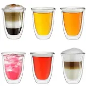 Creano 6er-Set "Thermo-Gläser" DG-V doppelwandig, 250ml Glas | Gr.: onesize