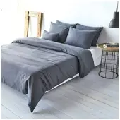 TRAUMSCHLAF Bettwäsche Cotton-Leinen in titan | Gr.: 80 x 80 cm