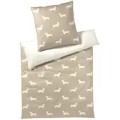 Elegante Mako-Satin-Kissenbezug einzeln Dogs Farbe Natur-Beige Größe 40x80