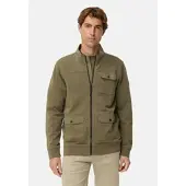 Camel active Sweatjacke mit Kontrastdetails in Olivgrün | Gr.: M