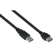 Alcasa USB 3.0 an USB-A CU 5m schwarz